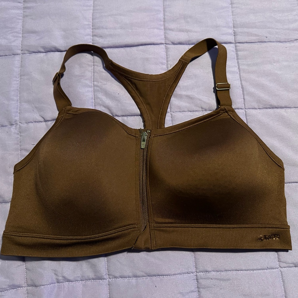 VS PINK high-impact zip front sports bra -XL